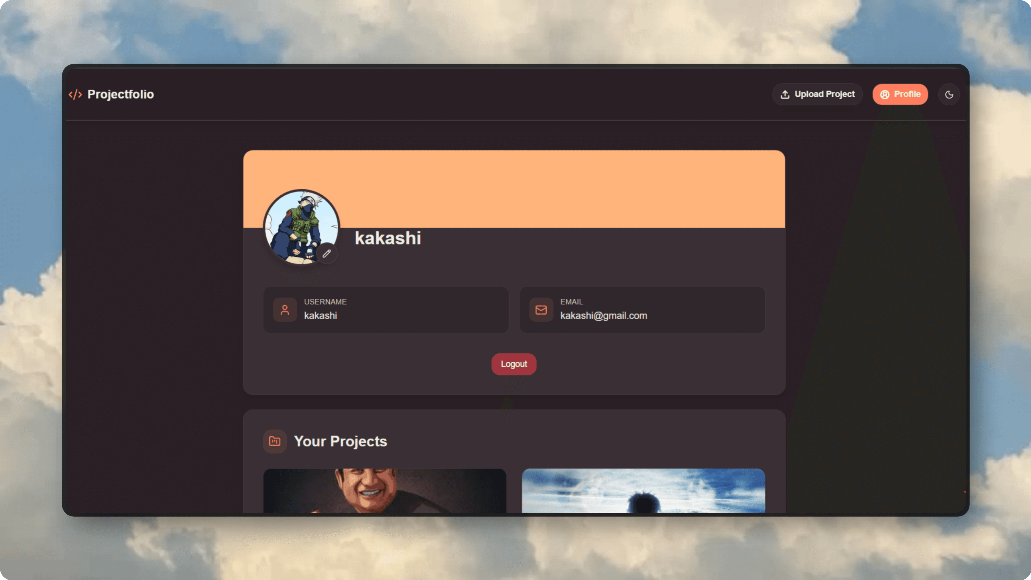 ProjectFolio screenshot